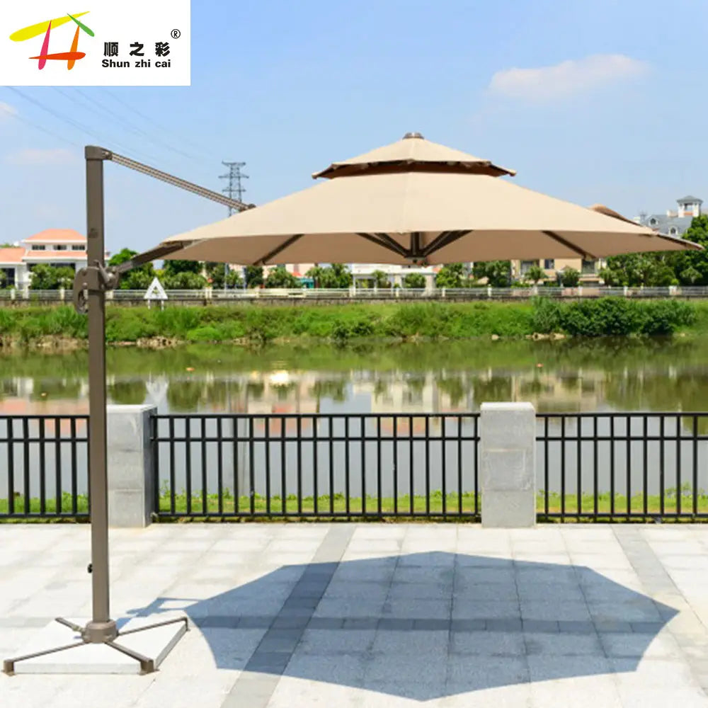 Commercial Grade Roman Umbrella Large Outdoor Cantilever Shade