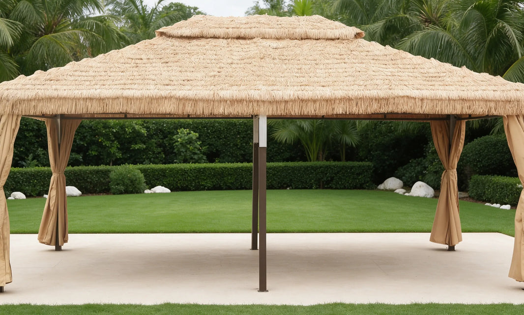 Thatch Metal Pavilion for Courtyard