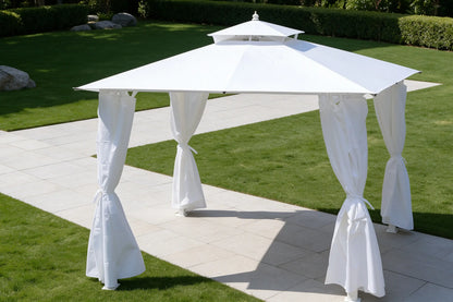 Modern Metal Straw Gazebo with Waterproof Roof