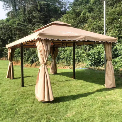 Wrought Iron Pavilion for Backyard Leisure