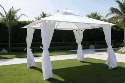 Modern Metal Straw Gazebo with Waterproof Roof