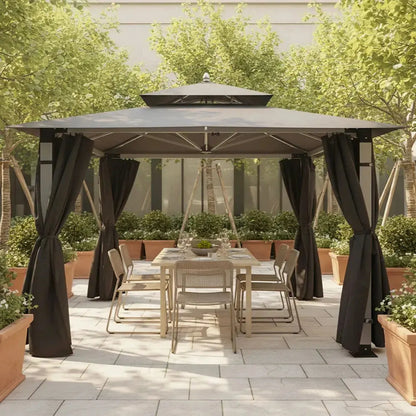 Rust Resistant Metal Outdoor Backyard Gazebo