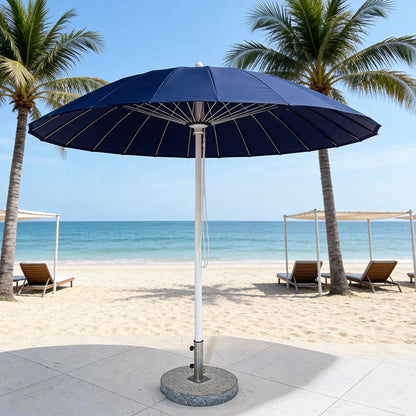 Windproof Fiberglass Middle Pole Garden Parasol