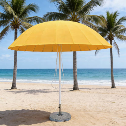 Windproof Fiberglass Middle Pole Garden Parasol