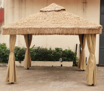 Custom Outdoor Steel Frame Straw Gazebo