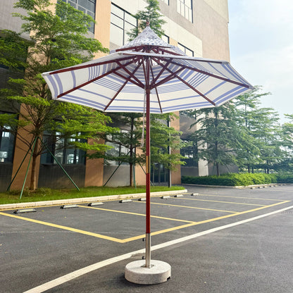 Double Tier Peak Central Pole Umbrella