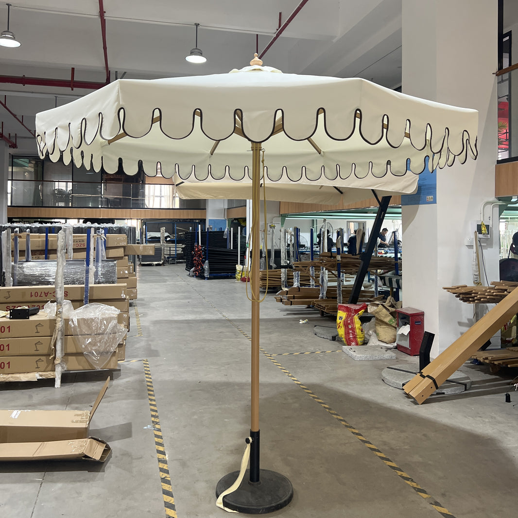 Elegant Wave Edge Outdoor Umbrella