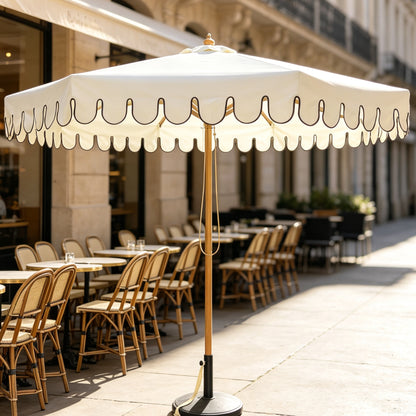 Elegant Wave Edge Outdoor Umbrella