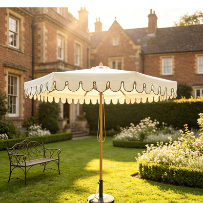 Elegant Wave Edge Outdoor Umbrella