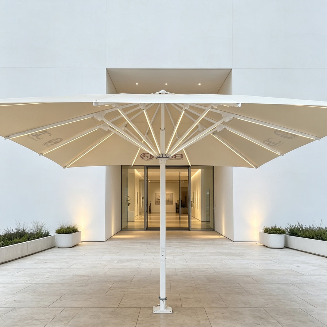 Khaki Starry Sky Umbrella With LED Light