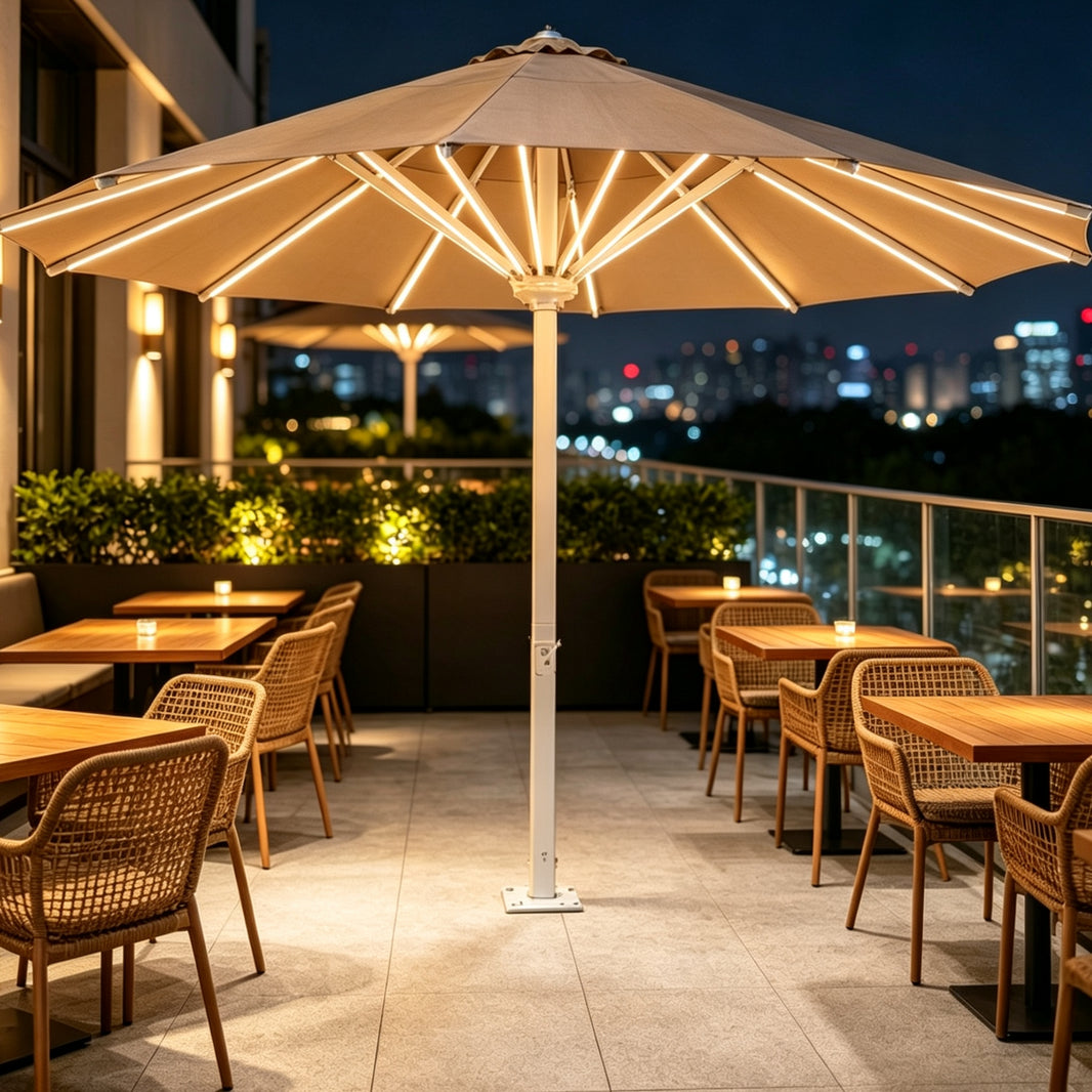 Black Starry Sky Umbrella With LED Light