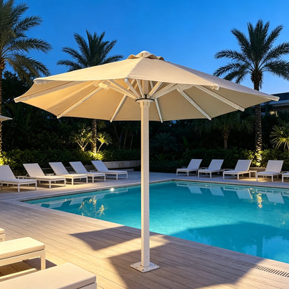 Starry Sky Umbrella In Khaki With LED Light