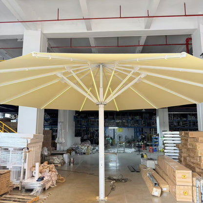 Pillar with lighted starry sky umbrella