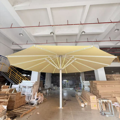 Pillar with lighted starry sky umbrella