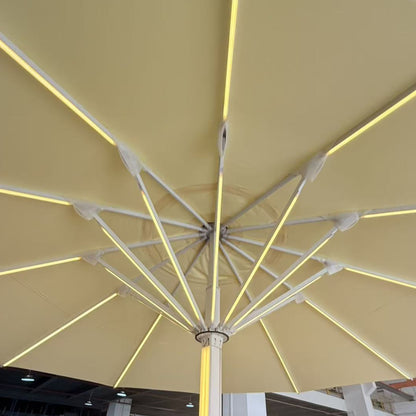 Pillar with lighted starry sky umbrella