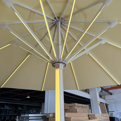 Pillar with lighted starry sky umbrella
