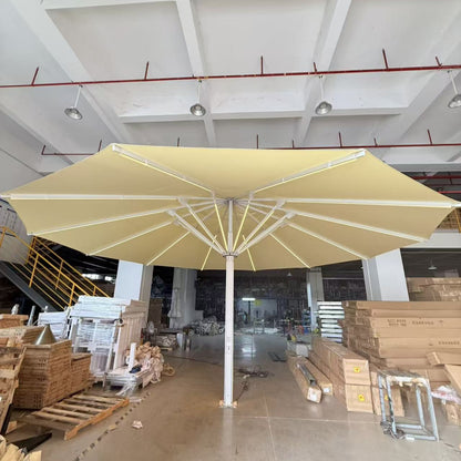 Pillar with lighted starry sky umbrella