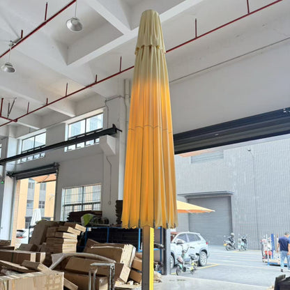 Pillar with lighted starry sky umbrella