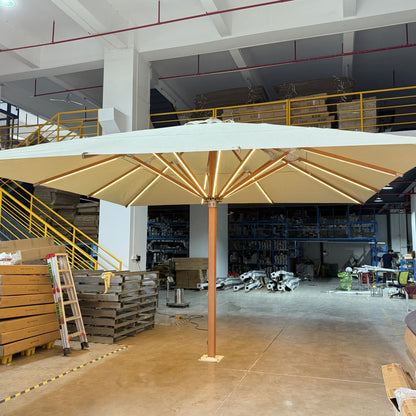 Starry sky umbrella in khaki with LED light