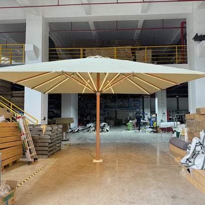 Starry sky umbrella in khaki with LED light