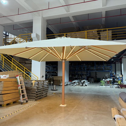 Starry sky umbrella in khaki with LED light
