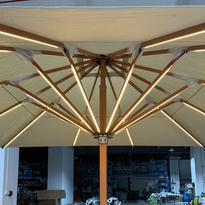 Starry sky umbrella in khaki with LED light
