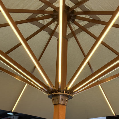 Starry sky umbrella in khaki with LED light