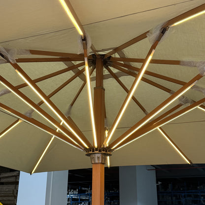 Starry sky umbrella in khaki with LED light