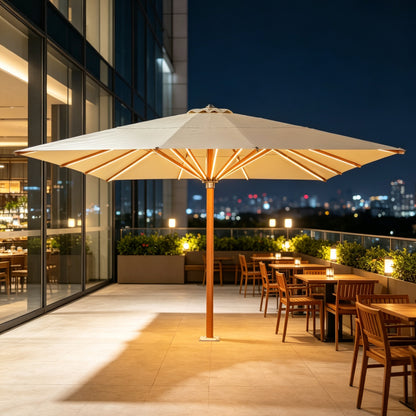 Starry sky umbrella in khaki with LED light