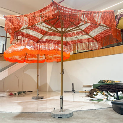 Premium Rope-Woven Umbrella for Patio Use