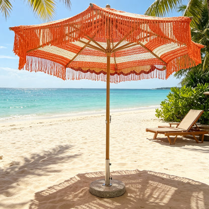 Premium Rope-Woven Umbrella for Patio Use