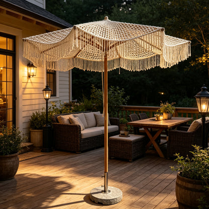 Modern Designer Rope-Woven Umbrella