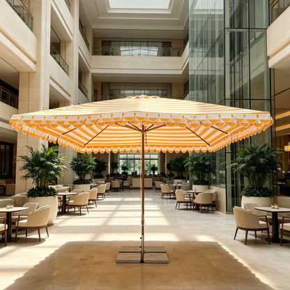 Tiltable Patio Umbrella with Wavy Edge