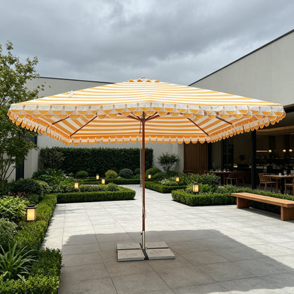 Tiltable Patio Umbrella with Wavy Edge
