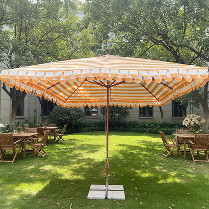 Tiltable Patio Umbrella with Wavy Edge