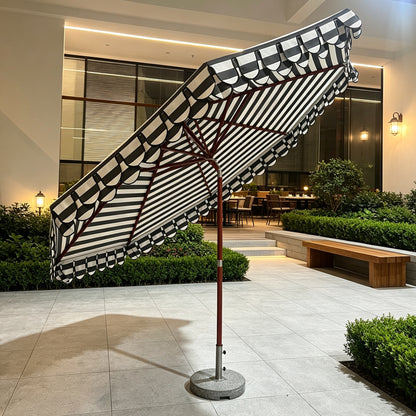 Luxury Ruffle Edge Tiltable Backyard Parasol