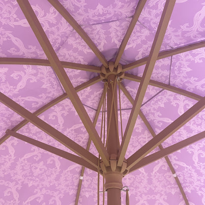 Semi-Circular Tassel Pillar Umbrella