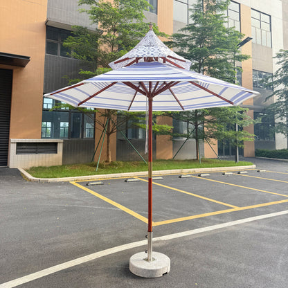 Double Tier Peak Central Pole Umbrella