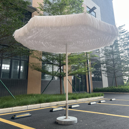 White PE Thatch Umbrella