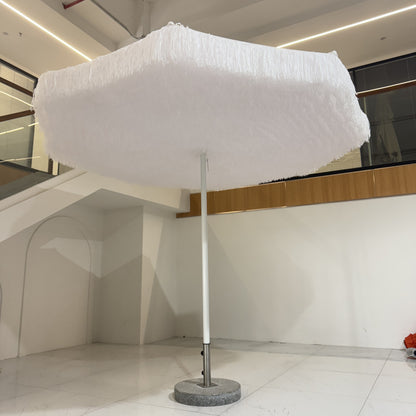 White PE Thatch Umbrella