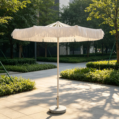 White PE Thatch Umbrella