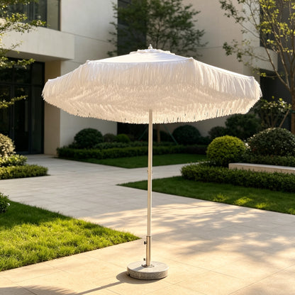 White PE Thatch Umbrella