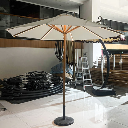 Outdoor Center Pillar Umbrella With LED Light