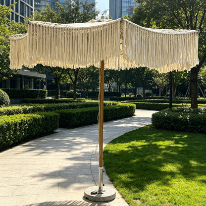 Woven Rope Middle Pole Outdoor Umbrella