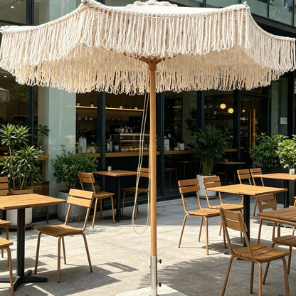 Woven Rope Middle Pole Outdoor Umbrella