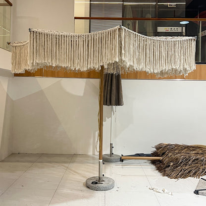 Woven Rope Middle Pole Outdoor Umbrella
