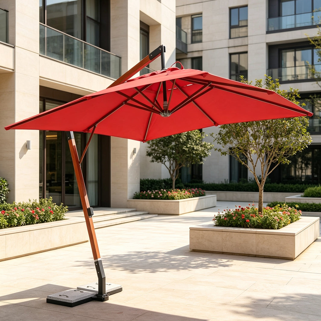 Stylish Side Offset Hanging Garden Umbrella