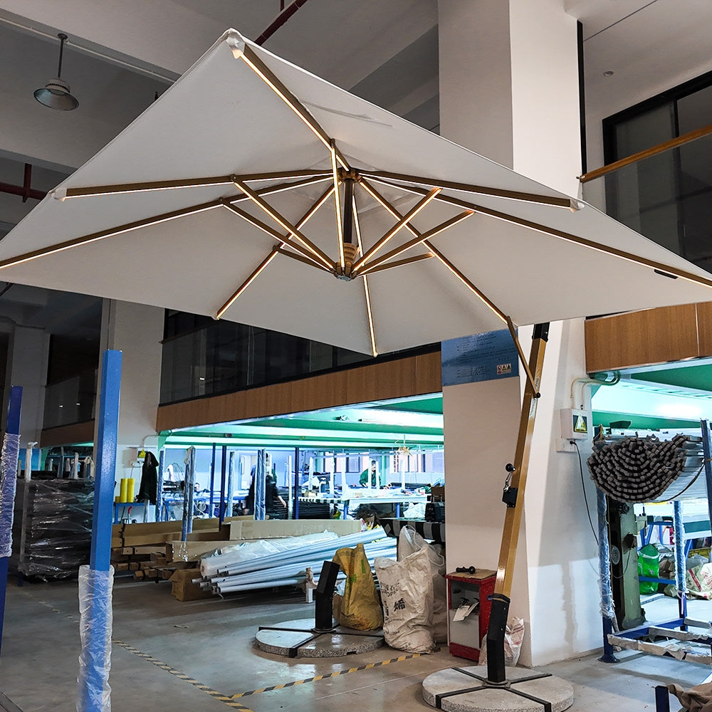 Elegant Offset Garden Cantilever Umbrella