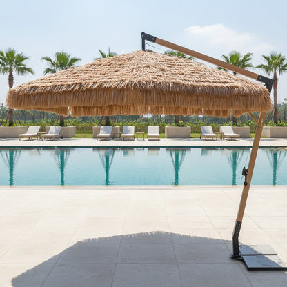 Artificial Straw PE Thatch Hanging Umbrella