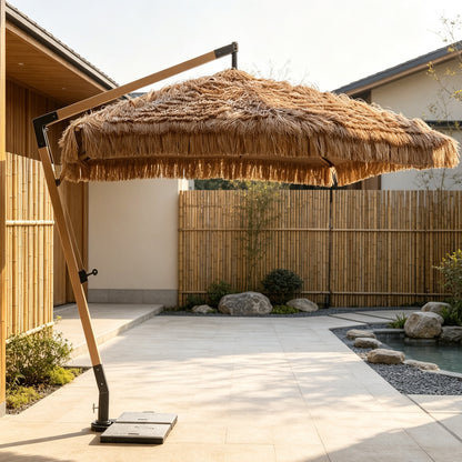 Artificial Straw PE Thatch Hanging Umbrella